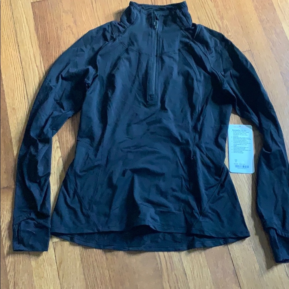 Lululemon Runderful 1/2 zip jacket black size 8